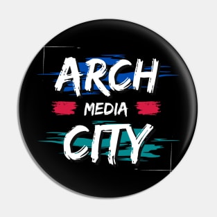 Arch City Media Brush 2 Pin