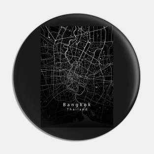 Bangkok Thailand City Map dark Pin