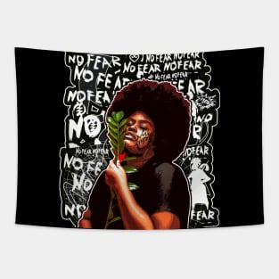 No Fear Strong Black woman Tapestry