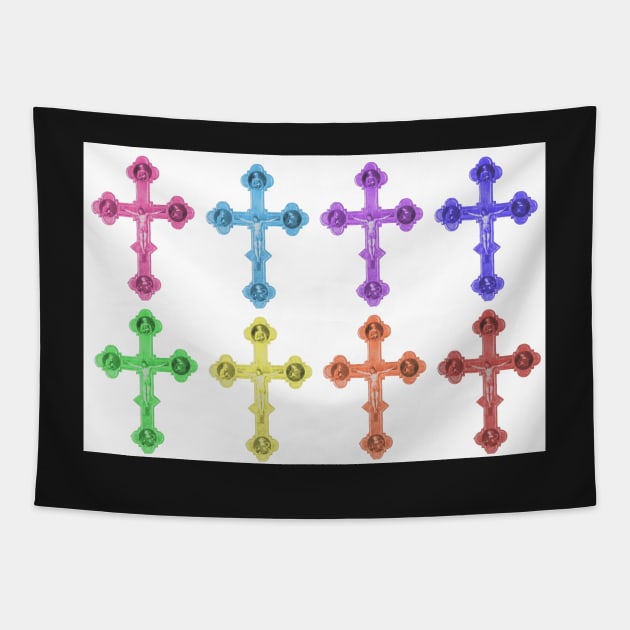 Rainbow Blasphemy Party Tapestry by lovefromsirius