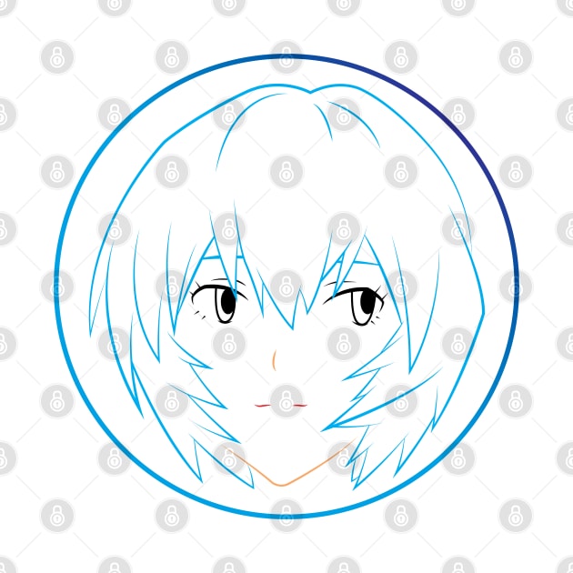 Rei Ayanami's Face - 03A by SanTees