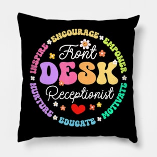 Front Desk Receptionist Appreciation Admin Squad Pillow