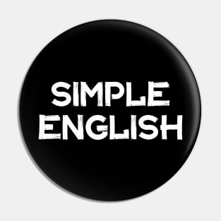 SIMPLE ENGLISH Pin