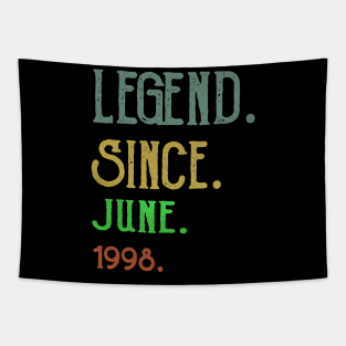 Legend Since June 1998 21th Birthday 21 Years Old Shirt Tapestry