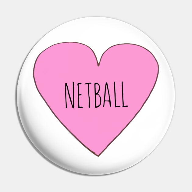 Love Netball Pin by wanungara