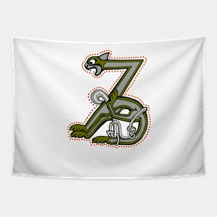 Celtic Cat Letter Z Tapestry