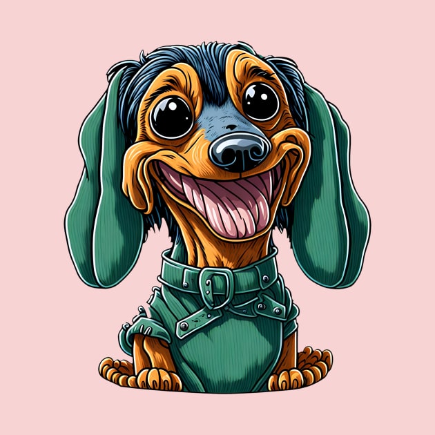 Weird Kawaii Dachshund by Kingrocker Clothing