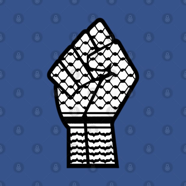 Keffiyeh Black Power Fist - Right Side - Front by SubversiveWare