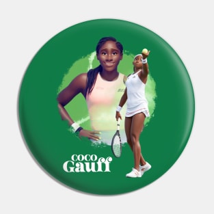 Coco Gauff anime cartoon Pin