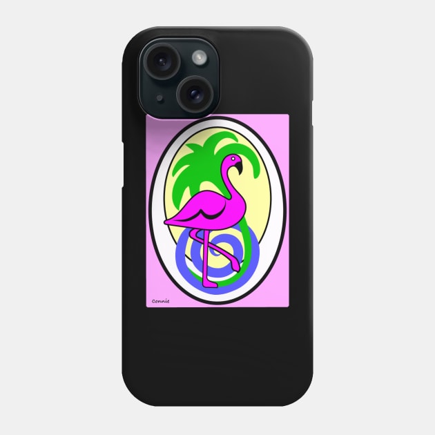 Tropical Pink Flamingo Phone Case by Designs by Connie