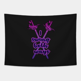 Bi Swords - I Swing Both Ways Tapestry