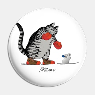 B Kliban Cat boxing Pin