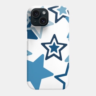 Blue White Stars Back To School Pattern Phone Case