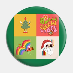 Retro Christmas Vibe Pin