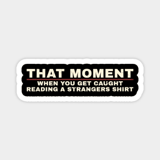 That Moment - retro red line Magnet