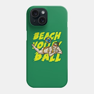 beach volleyball game sport illustration element Phone Case