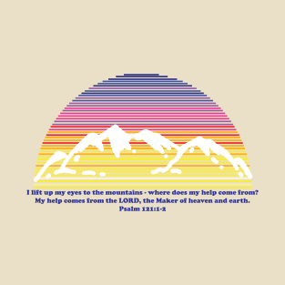 Mountain Sunset Psalm 121 T-Shirt