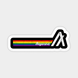 Algorand ALGO Crypto Retro Rainbow Stripe Magnet