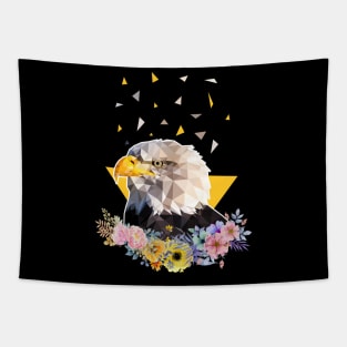 Bald eagle with flowers Tapestry
