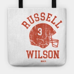 Russell Wilson Denver Helmet Font Tote