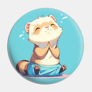 Ferret grateful for a yoga session Pin