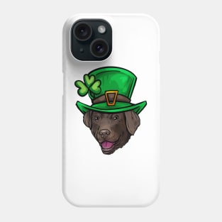 St Patricks Day Chocolate Labrador Retriever Phone Case