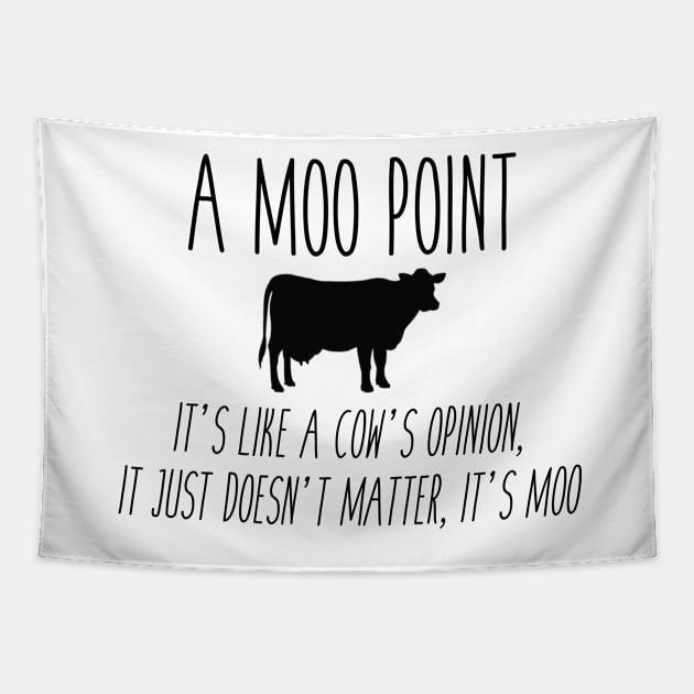 Friends - Moo Point Tapestry by qpdesignco