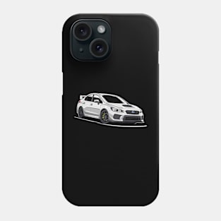 Subie Impreza STi (White) Phone Case