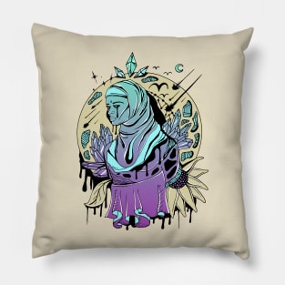 Purple Haze Goddess of The Hijab Pillow