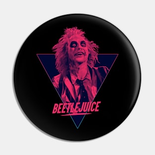 Beetlejuice 80s design Pin