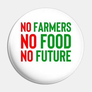 NO FARMERS NO FOOD NO FUTURE - FARMERS PROTEST Pin