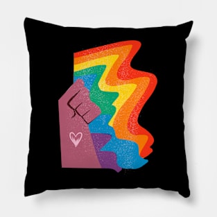lgbt pride rainbow Pillow