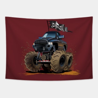 Cartoon Monster Truck Tapestry