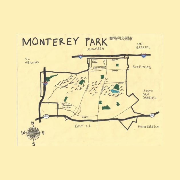 Monterey Park by PendersleighAndSonsCartography