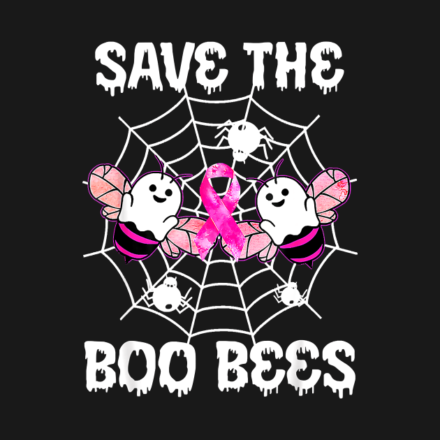 Save The Boo Bees Ghost Halloween Breast Cancer Awareness by everetto