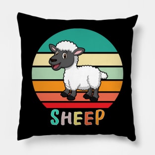 Vintage Retro Sheep Pillow