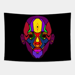Rainbow face Tapestry