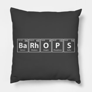 Barhops (Ba-Rh-O-P-S) Periodic Elements Spelling Pillow