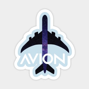 Avion Aircraft with Cosmos Background Magnet