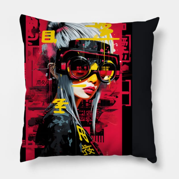 Streetwear collage Pillow by ArtWearSplash