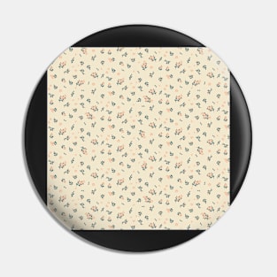 Cream and Pink Wildflowers Pin