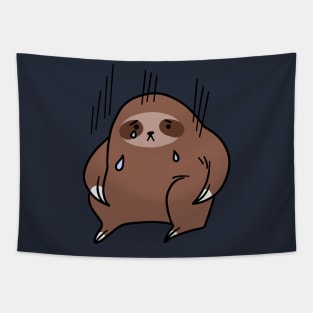 Sad Crying Sloth Tapestry