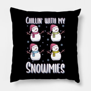 Christmas Snowman Gift | Chillin with my Snowmies Pillow