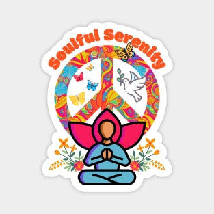 Soulful Serenity Peace Sign Magnet