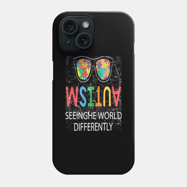 Autism Awareness T-ShirtAutism Awareness Seeing The Worlf Differently T Phone Case by BonnyNowak