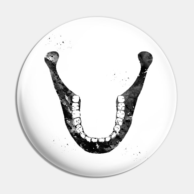 Human Jaw Skeleton Pin by erzebeth