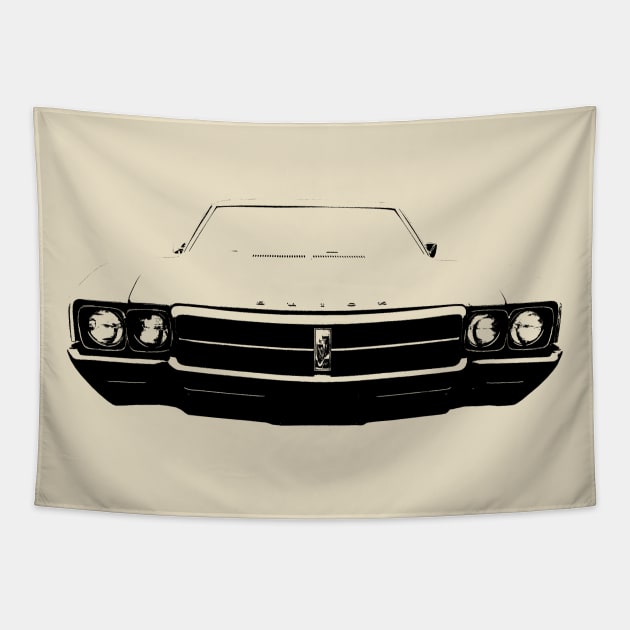 Buick Skylark 1960s American classic car monoblock black Tapestry by soitwouldseem