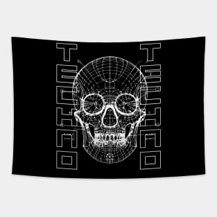 techno skull Tapestry