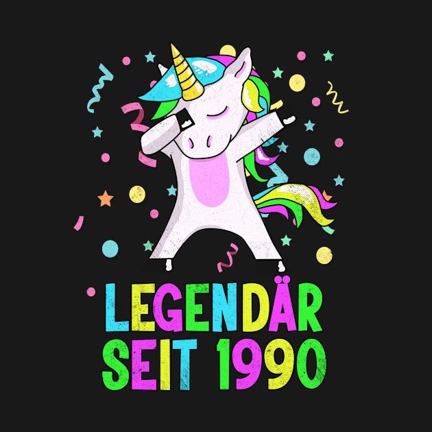 30 Geburtstag Legendär seit 1990 Einhorn by Foxxy Merch