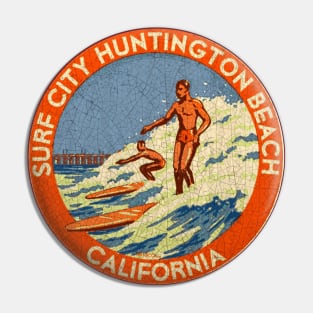 Huntington Beach vintage Souvenir decal Pin